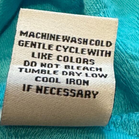 Habitat Size Large Turquoise Textured Single Pocket Tunic Blouse - Picture 8 of 8